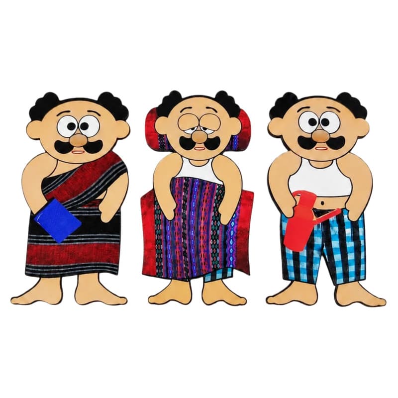عروسک مدل نشانگر حمام و دستشویی و اتاق خواب مجموعه 3 عددی