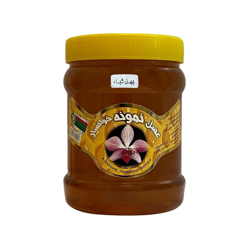 عسل طبیعی چهل گیاه نمونه خوانسار - 1000 گرم — تصویر 3