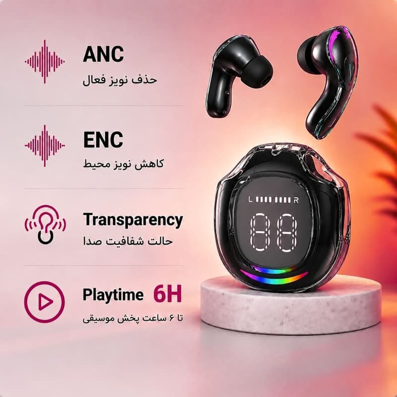 هدفون بلوتوثی ونسر مدل VN30 — تصویر 4