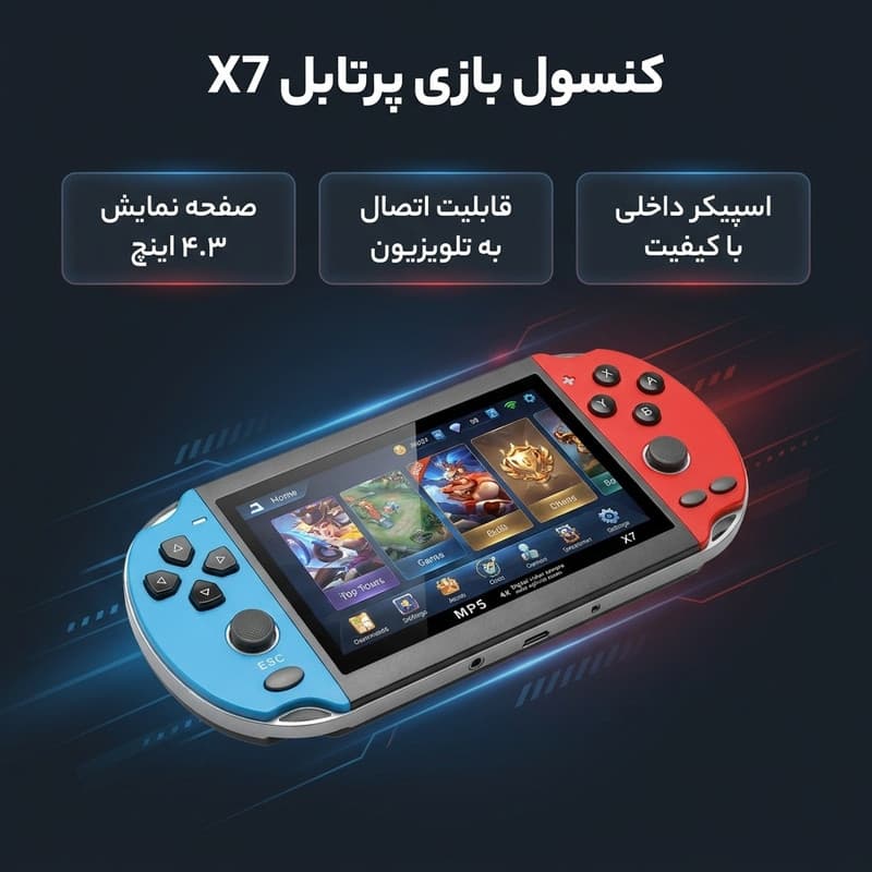 کنسول بازی پرتابل مدل X7 — تصویر 2