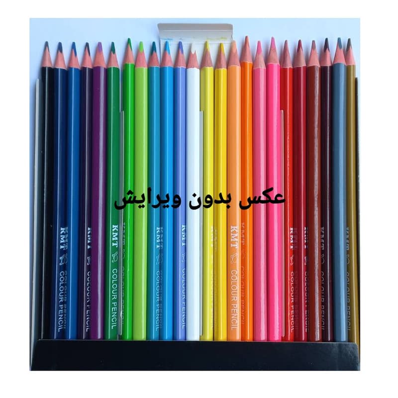مداد رنگی 48 رنگ کی ام تی مدل TRIPLUS ARTIST طرح رنگین کمان — تصویر 2