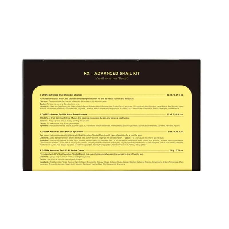 مجموعه مراقبت از پوست کوزارکس مدل snail-kit بسته 4 عددی — تصویر 3
