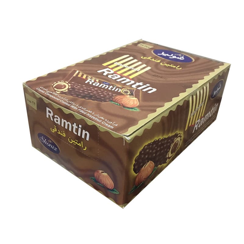 شکلات رامتین فندقی شونیز - 19 گرم بسته 24 عددی — تصویر 3