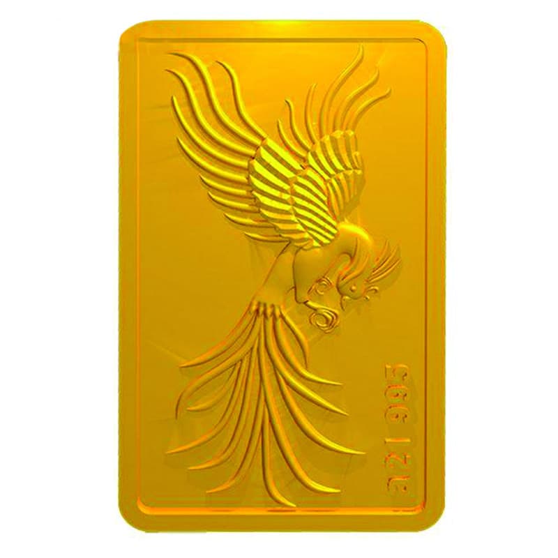 شمش طلا 24 عیار ایران شمش مدل سیمرغ — تصویر 2