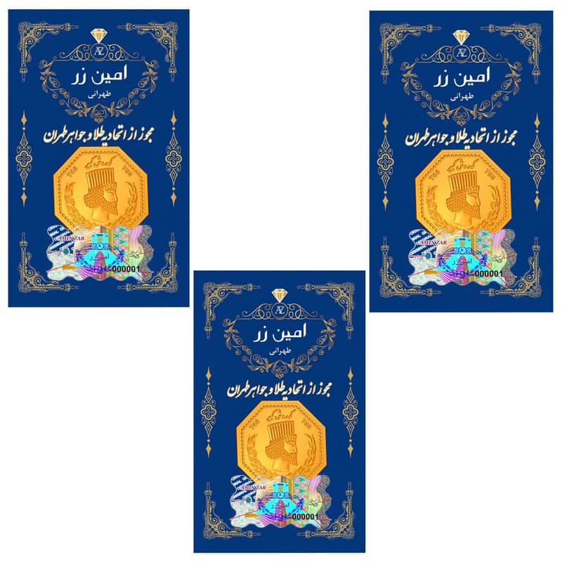 سکه گرمی طلا 18 عیار پارسیان امین زر مدل 005 بسته 3 عددی