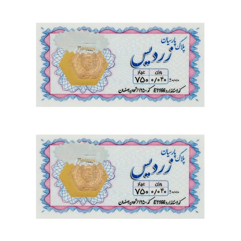 سکه گرمی طلا 18 عیار زردیس مدل pk80 بسته 2 عددی
