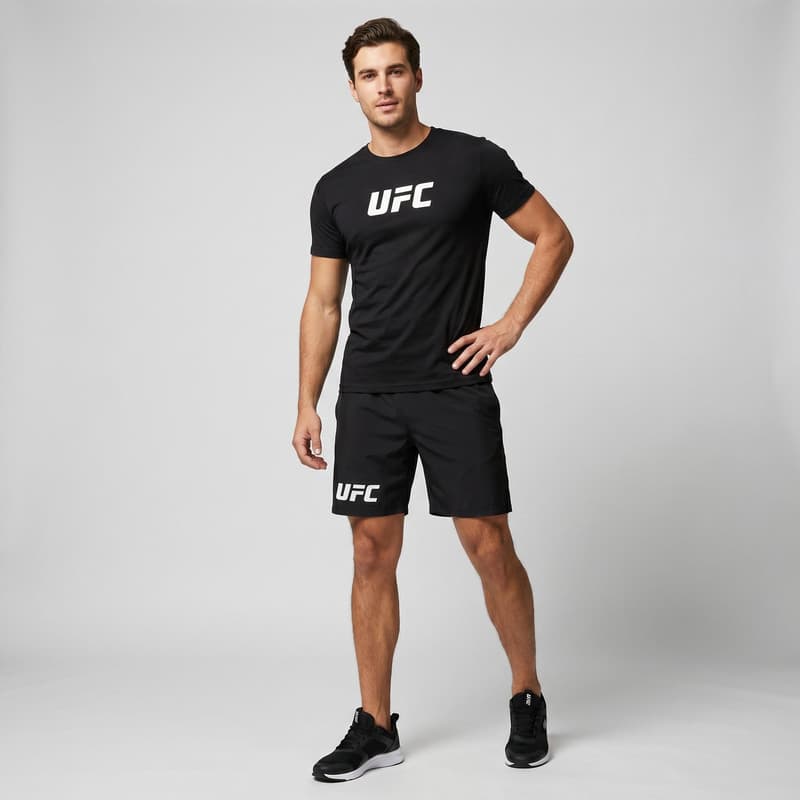 ست تی شرت و شلوارک ورزشی مردانه مدل Ufc590