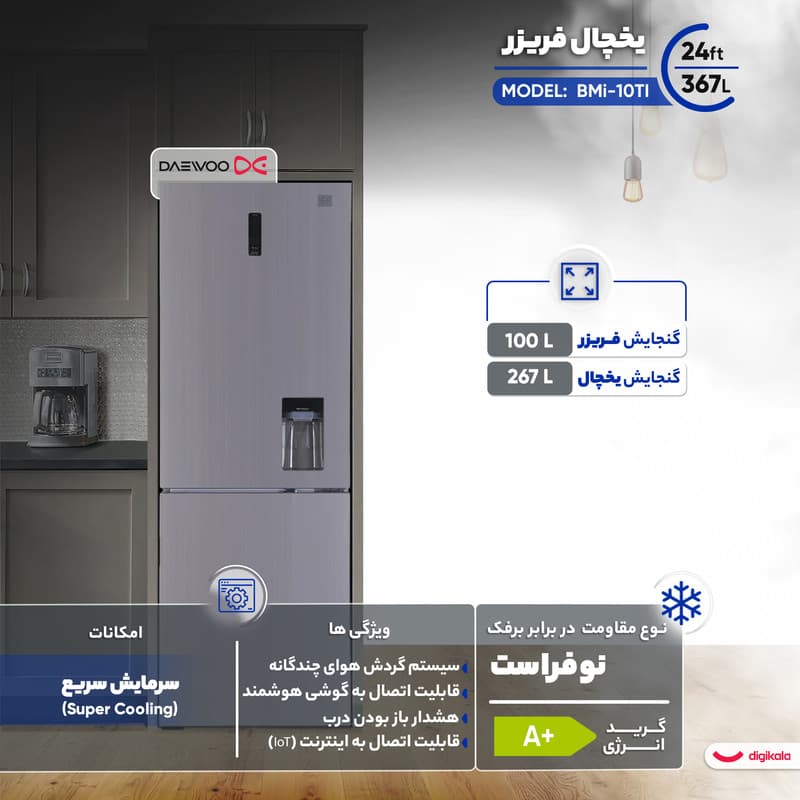 یخچال فریزر 24 فوت دوو مدل BMi-10TI — تصویر 4