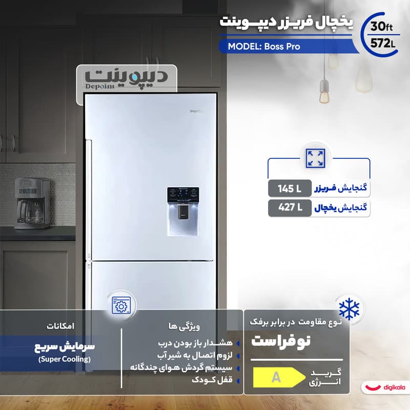 یخچال فریزر 30 فوت دیپوینت مدل Boss Pro — تصویر 4