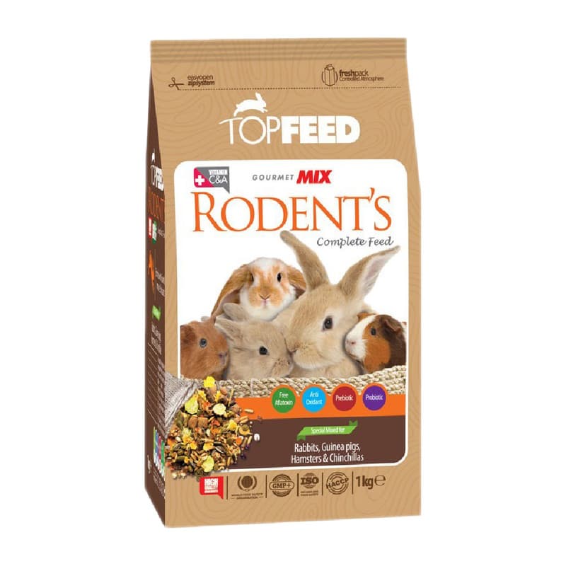 غذای خشک جوندگان تاپ فید مدل Rodent copmlete feed وزن 1 کیلوگرم — تصویر 1