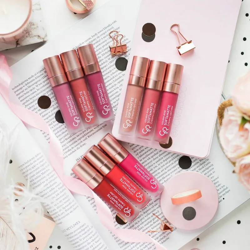 پرفروش‌ترین رنگ‌های رژ لب کرمی گلدن رز - سری Soft & Matte Creamy